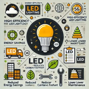 luci LED sostenibili ad alta efficienza energetica